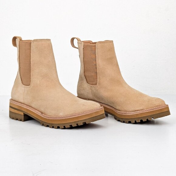Kaanas Women Nutmeg Suede Montenegro Ankle Chelsea Lug Boots sz 8